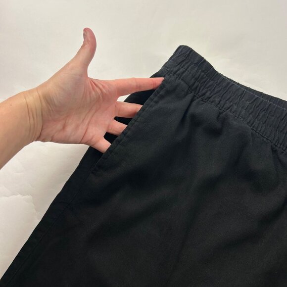 Old Navy Black Linen Blend Wide Leg Lounge Pant 2X - Picture 3 of 7